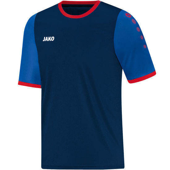 Afbeeldingen van JAKO Shirt Leeds KM navy/royal/rood (4217/09) - SALE